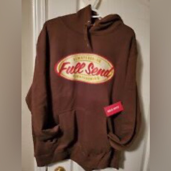FULL SEND BY NELK BOYS “TIM HORTON’S” BROWN HOODIE SIZE MEDIUM MINT & PERFECT - Picture 13 of 13